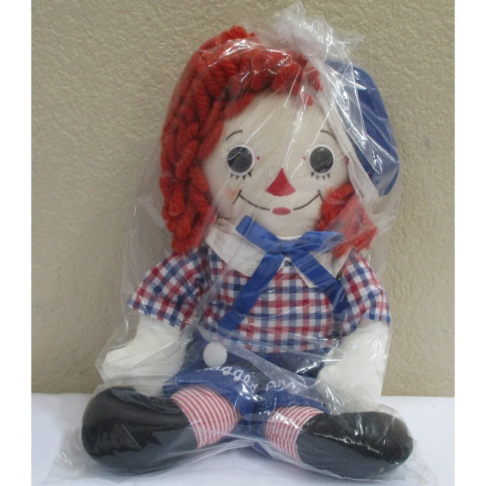 Vintage 1970's Raggedy Andy Doll Embroidered Face 2 Faced Awake or Sleeping 12